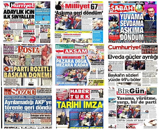 Hangi Gazete, Nasıl Manşet Attı? 'Partili Cumhurbaşkanı' İlk Sayfalarda