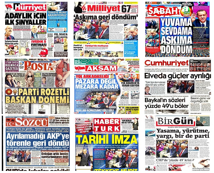 Hangi Gazete, Nasıl Manşet Attı? 'Partili Cumhurbaşkanı' İlk Sayfalarda