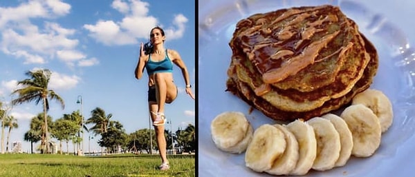 2. Блинчики без муки с арахисовым маслом и бананом