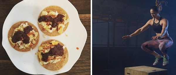 4. Тако с омлетом, черными бобами и халапеньо