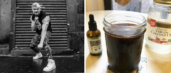 12. Кофе с кокосовым маслом, корицей и стевией