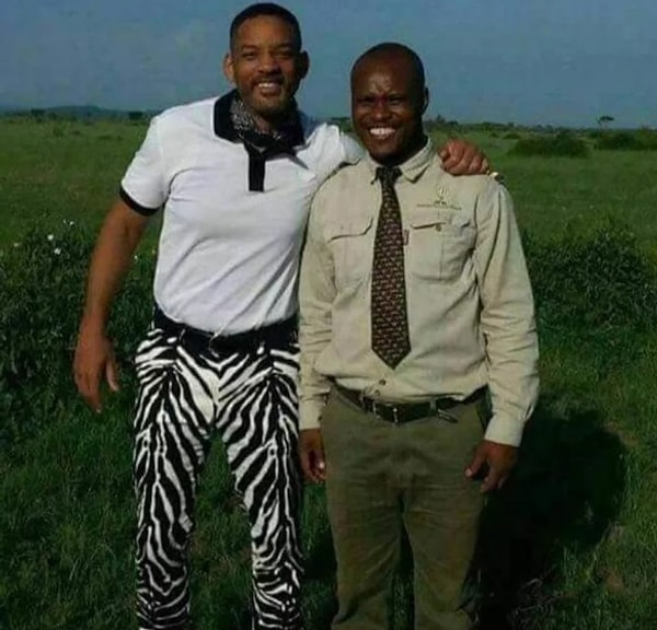 5. Уилл Смит поехал в саванну и надел эти штаны. Кажется, он думает, что он бессмертный