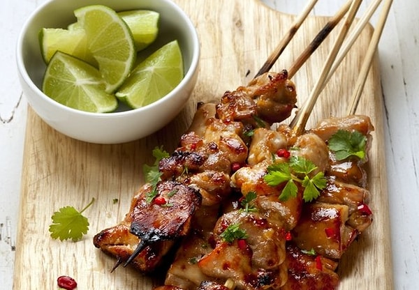 4. Шашлык из курицы с лаймом и имбирем