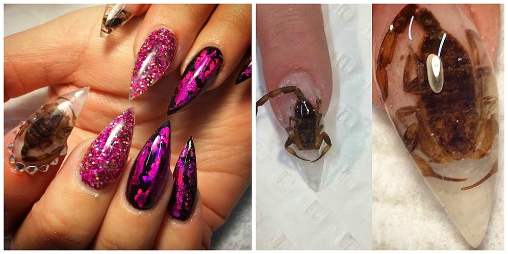 А вы бы решились на дизайн ногтей с мертвыми насекомыми?