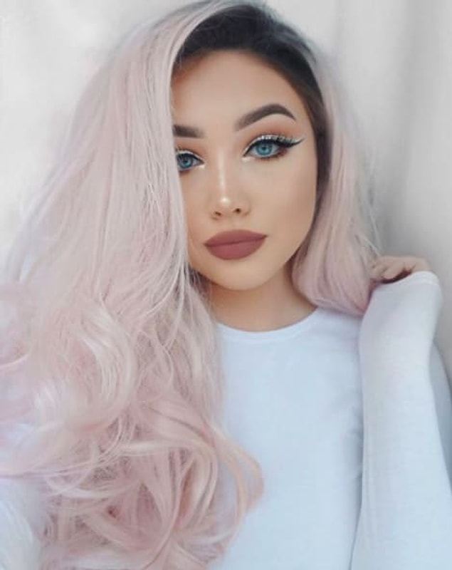 5. Millennial pink looks good with darker roots.