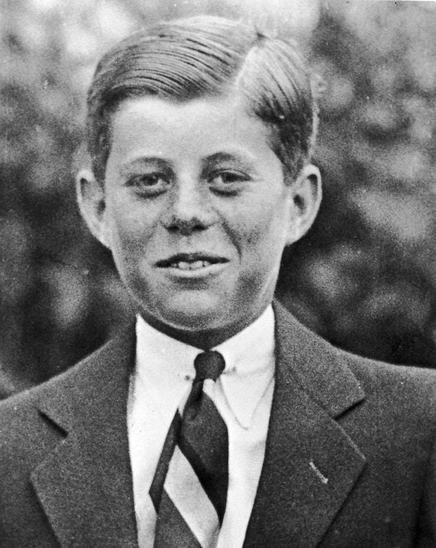 21. John F. Kennedy At Age 10, Hair Slicked Back, 1927