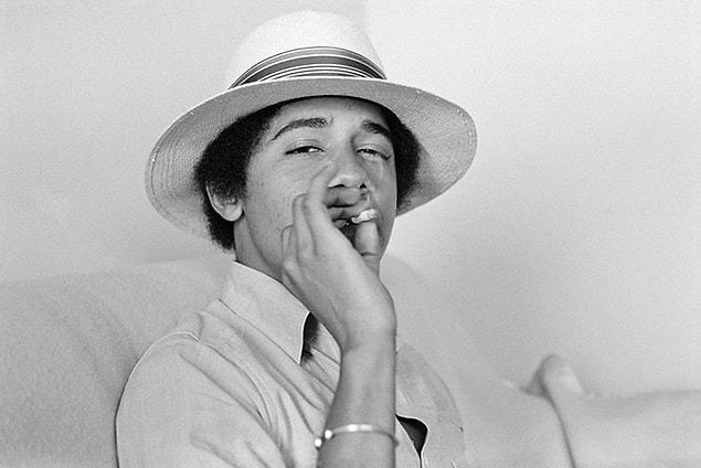 22. Young Barack Obama Smoking A Joint