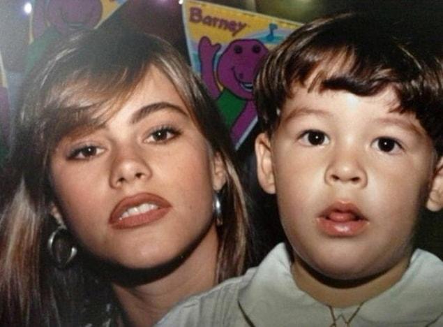 7. After marrying — and then splitting from — her high school sweetheart, Sofia Vergara was forced to raise her then 2-year-old son, Manolo, on her own.
