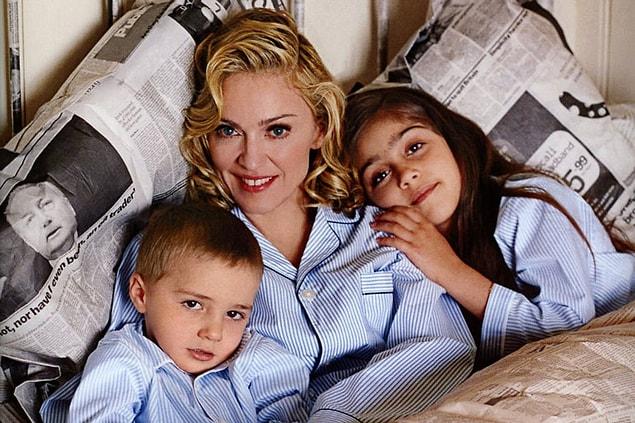 8. Madonna is really a mother queen.
