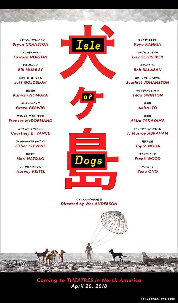 6. Wes Anderson'ın yeni filmi Isle of Dogs'tan poster geldi, film 2018 Nisan'ında gösterime girecek.