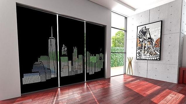 Stylish new roll-up blackout blinds now come in sleek ‘cut-out’ designs that can turn any window into a glamorous New York or London-inspired city skyline.