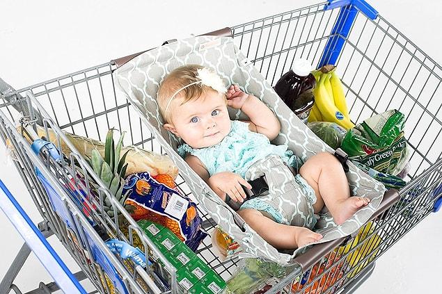 8. You'll discover that supermarkets have special carts for car seats. Who knew?