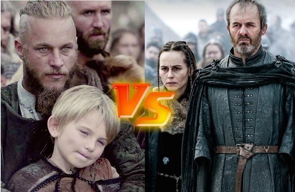 9. En "tükür oğlum babanın suratına"daki baba düellosu: Ragnar Lothbrok vs. Stannis Baratheon
