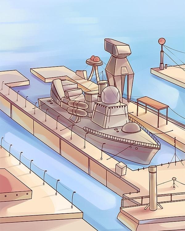 8. Limanda bir gemi
