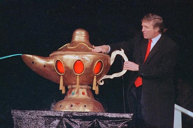 14. That one time he rubbed a rather large magic lamp for a special surprise in 1990.
