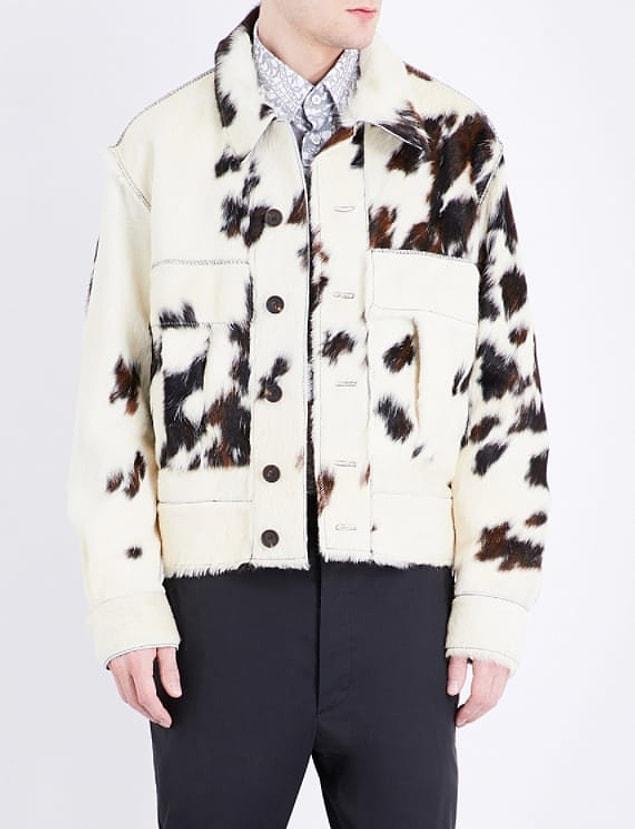 17. To look like either a cow or something that Cruella de Vil wants to make a coat out of, just shell out $2,692 (£2,080) for this jacket.