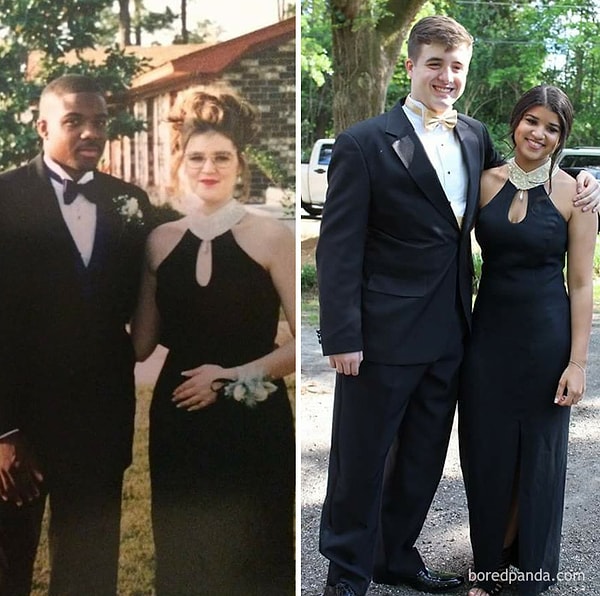 3. "Моя дочь сделала это. Она надела мой выпускной наряд!"