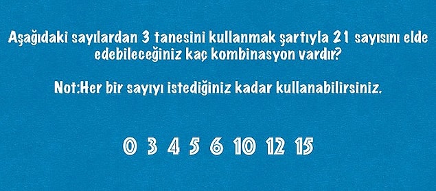 1. İlk soru: