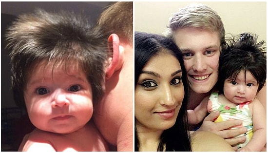 Этот пупс родился с такой шикарной шевелюрой, что ее было видно даже на УЗИ!