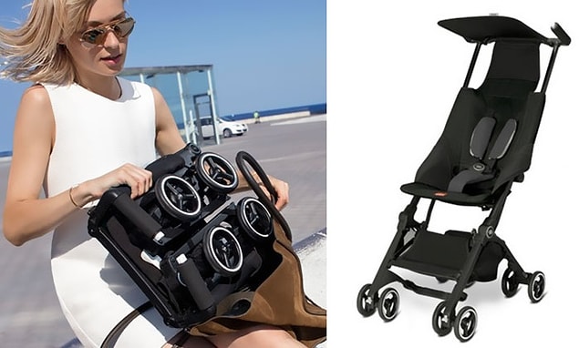 8. Neredeyse çantaya sığdırılabilen süper bebek arabası