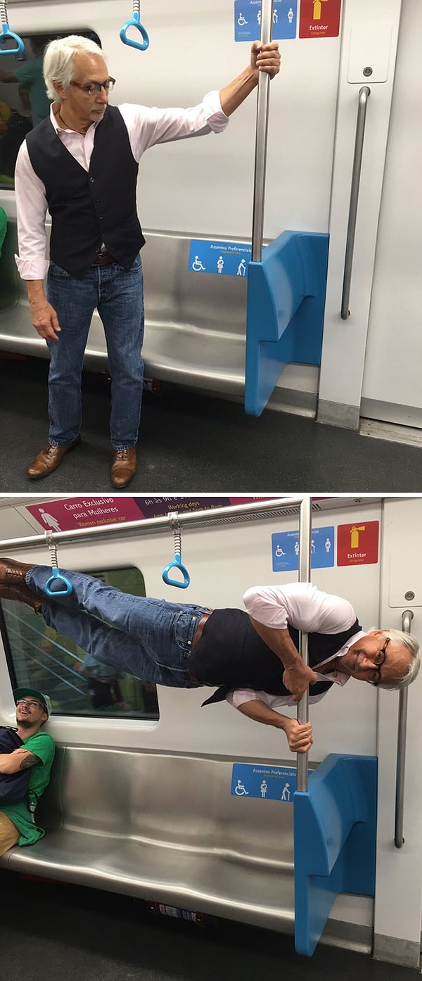 2. "Моему дедушке предложили место в метро, на что он ответил этим..."