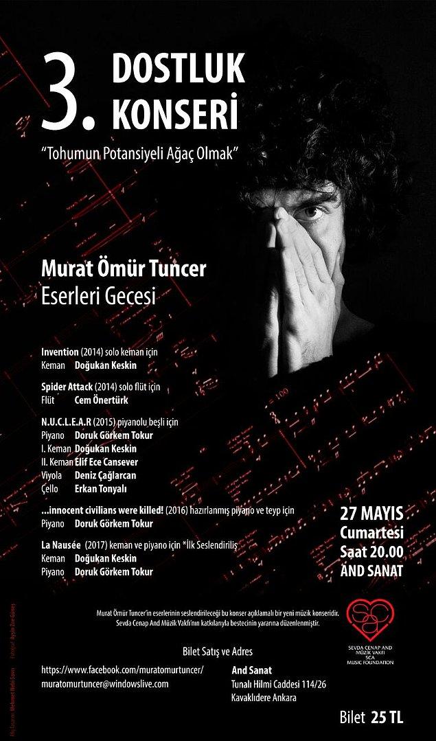 Eğer Murat ve müziğiyle tanışmak isterseniz 27 Mayıs’taki portre konserini kaçırmayın!