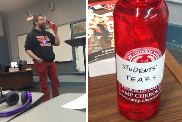 6. Во время перерыва студенты решили узнать, что пьёт их учитель