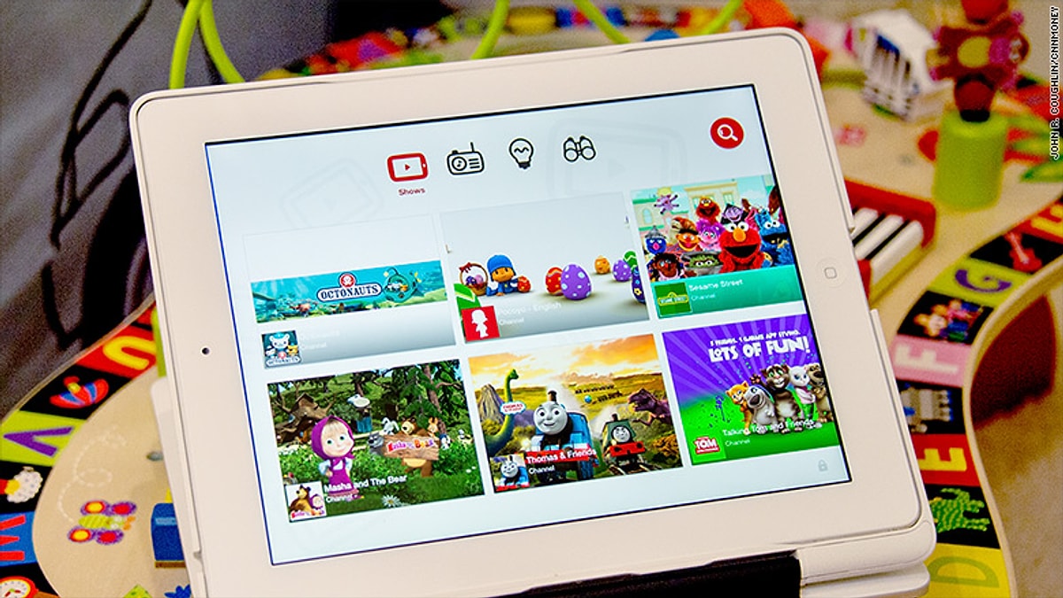 The youtube Kids app on a tabletan. Try yt Kids app.