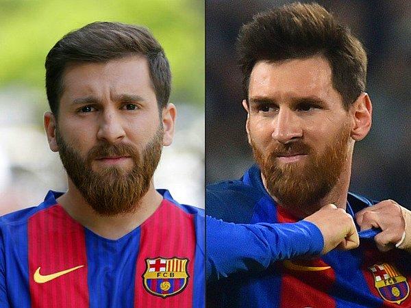 Barcelona'nın dünyaca ünlü yıldızı Lionel Messi'ye benzerliği ile bir anda sosyal medyada ün yapan Reza Parastesh