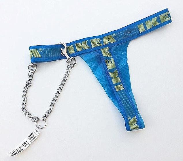 9. Scandalous! Someone clearly loves IKEA so much, they went ahead and created a thong in honor of the Swedish design chain (though it's likely not very breathable)