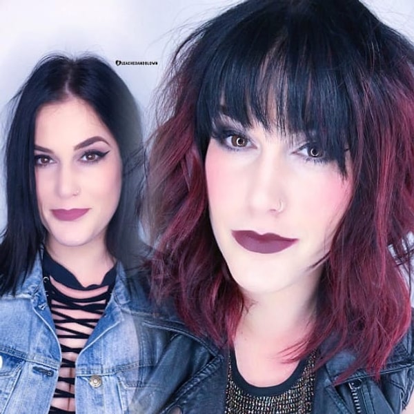 15. А можно и вовсе покрасить челку в цвет, отличный от остального цвета волос