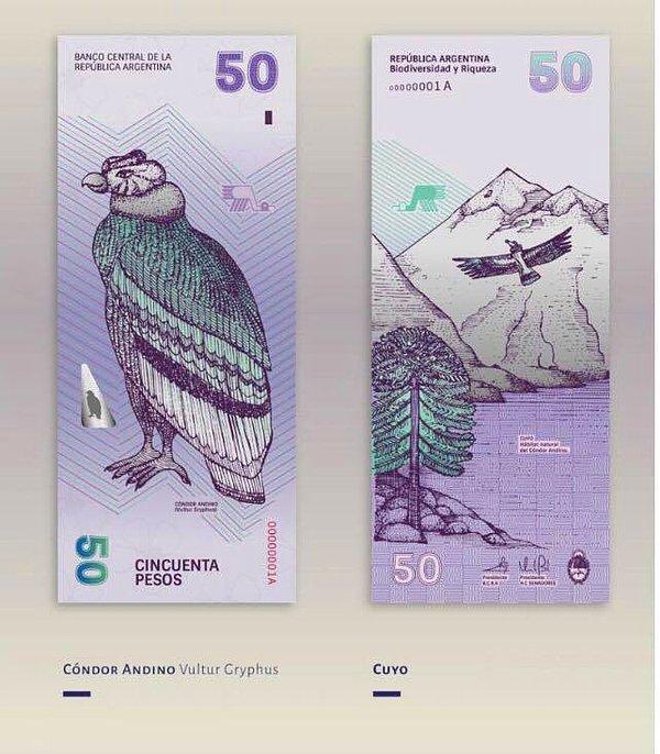Yeni tasarımlar 2, 5, 10, 20, 50 ve 100 pezoluk banknotlara yapıldı.