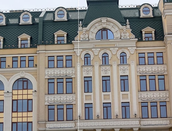 4. Прекрасное здание, но где-то в этих окнах прячется силуэт. Где же он?