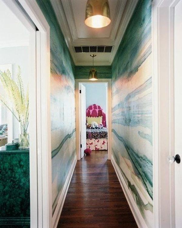 7. Hatta evinizin koridorlarına bile bu efekti uygulayarak farklı bir ambiyans yaratabilirsiniz.
