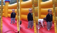 Şişme Oyun Parkında Zıplarken Tarzından Ödün Vermeyen Görebileceğiniz En Cool Çocuk