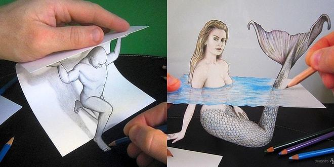 Üç Boyutlu Çizimleriyle Akılları Kağıt Gibi Katlayan İtalyan Sanatçının 23 Enfes Çalışması