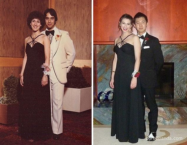 16. This dress and photo in 1970 found its place again in 2017!