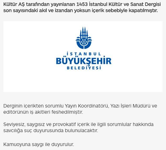 İstanbul Büyükşehir Belediyesi'nden açıklama: 'Seviyesiz, saygısız ve provokatif...'
