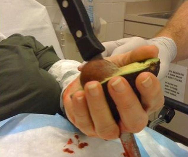 Yup, the knives are going straight through their hands/fingers. Don't believe us? Just look at this.