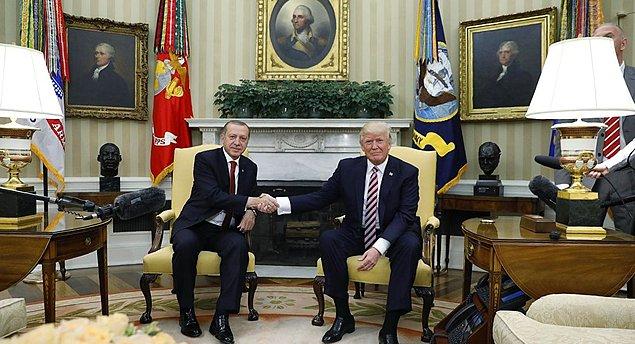 Beyaz Saray'da Türkiye saatiyle 20.07'de tamamlanan görüşmenin ardından Erdoğan ve Trump ortak basın açıklaması yaptı.