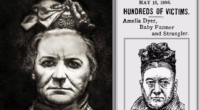 3. Amelia Elizabeth Dyer, A Victorian era killer would promise to take care of illegitimate babies, pocket the money, pawn the baby’s clothes, and then strangle the babies. She killed more than 400 infants over a period of twenty years.