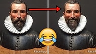 Klasik Sanat Eserlerinin Suratlarını Fazla Ciddi Bulup Onları FaceApp'le Gülümseten Adam
