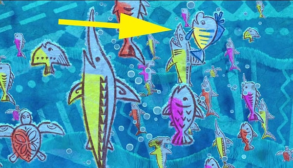 14. В той же "Моане" во время песни Мауи "Мне люди должны сказать спасибо", можно заметить Флаундера среди рыбок