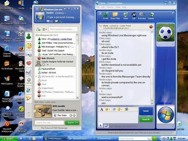 12. Но потом мы перешли на MSN-мессенджер, ведь он казался нам гораздо круче остальных