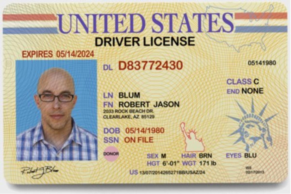 Driver s license. Driver License USA.