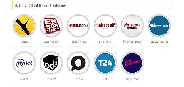 Onedio olarak biz de "En İyi Dijital Haber Platformu" kategorisinde aday gösterilenler arasında yarıştık. 😎🏆