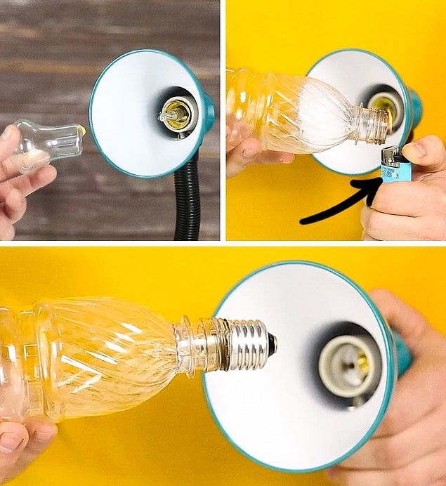 11. Plastic bottle and stuck adapter plug