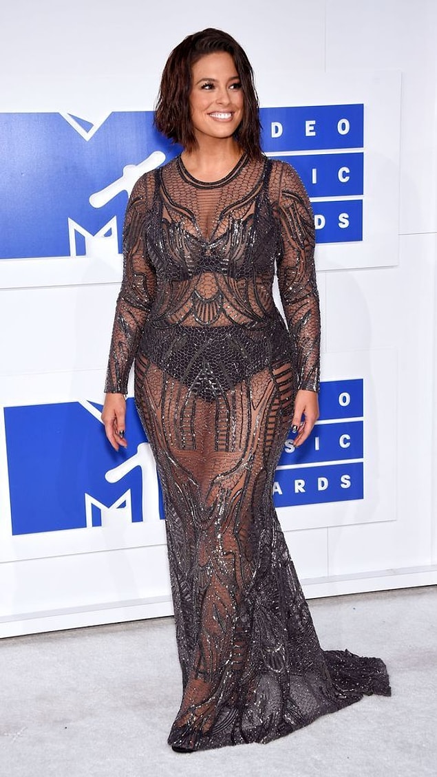 11. Ashley Graham rocked this sheer gown at the MTV VMAs.