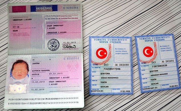 9. Tekin Şentürk isimli bu abi ise üç çocuğuna Diego, Armando ve Maradona isimlerini verdi. .