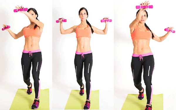 1. Удары с гантелями